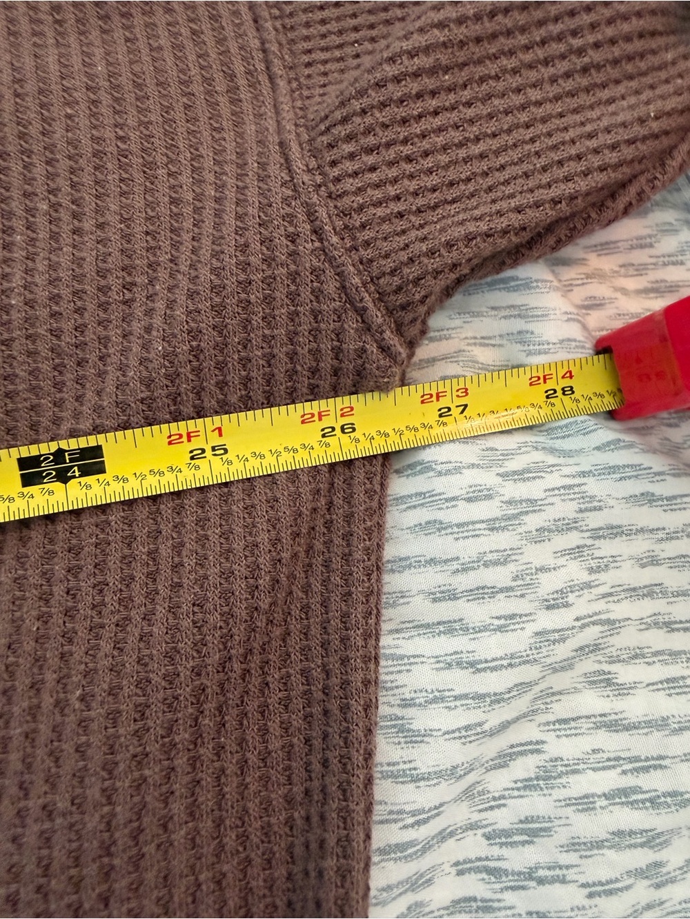 Aerie Cozy Waffle-Knit Hoodie in Chocolate Browm - Picture 8 of 10